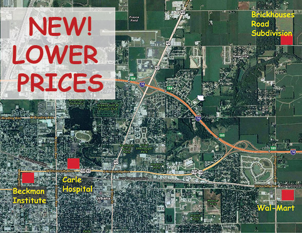 Map of the Urbana area.  Click for an interactive map!