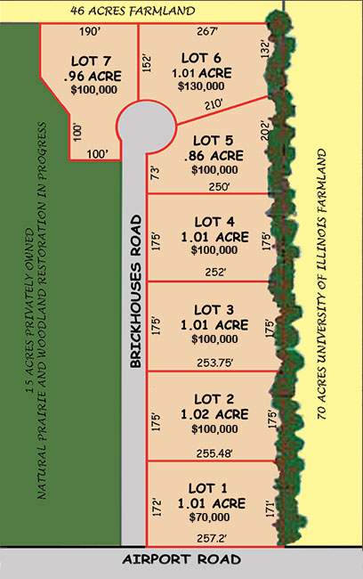 Brickhouses Road Subdivision lot details